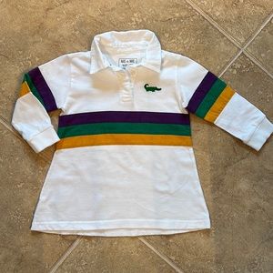 Mardi Gras rugby shirt size 18 months, slightly worn